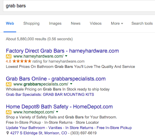 Grab Bars search