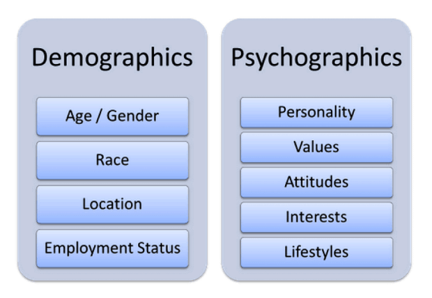 explanation of demographics and psychographics