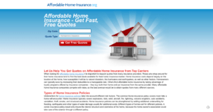 affordable home insurance landing page