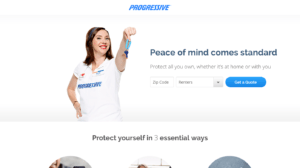 progressive renters insurance landing page