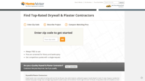 home advisor drywall repair landing page