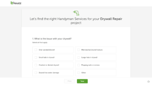 houzz drywall repair landing page