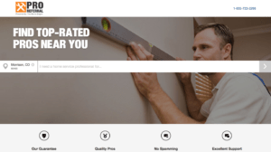 pro referral by home depot drywall repair landing page